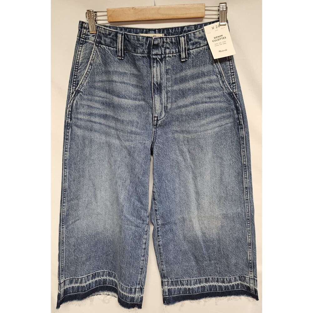 NWT Madewell Denim Culottes Womens 26 Wide Leg Jeans Modern Minimalist Blue